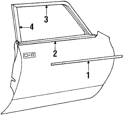 Door & Components for 1989 Chrysler Fifth Avenue #1