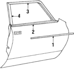 4310712 - Body: Belt Weather-strip for Chrysler: Fifth Avenue | Dodge: Diplomat Image