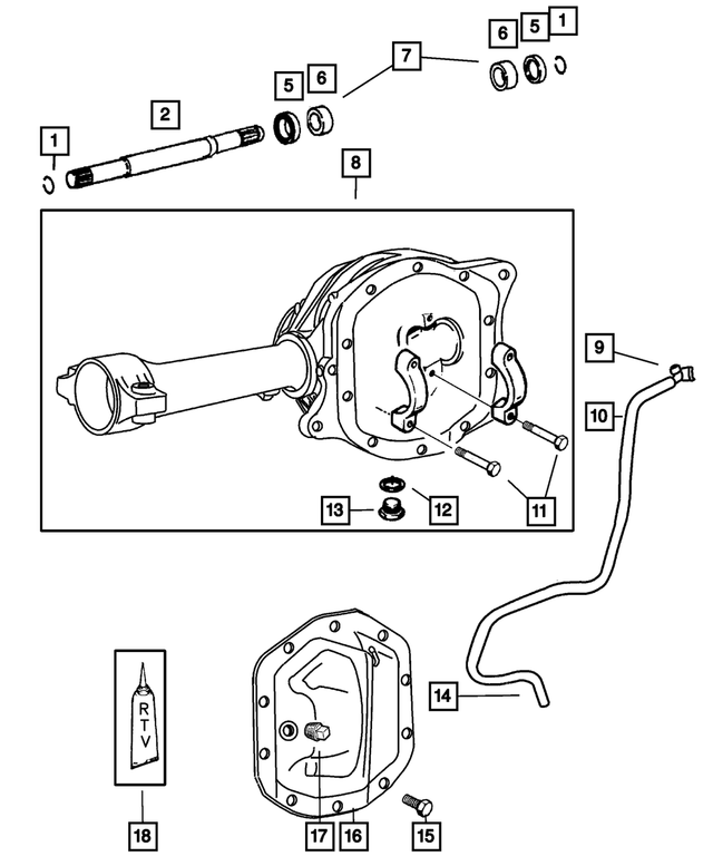 « HFV00516AB – Front Suspension &amp; Drive : Carburant Et Vapeur Durite pour Mopar Image »