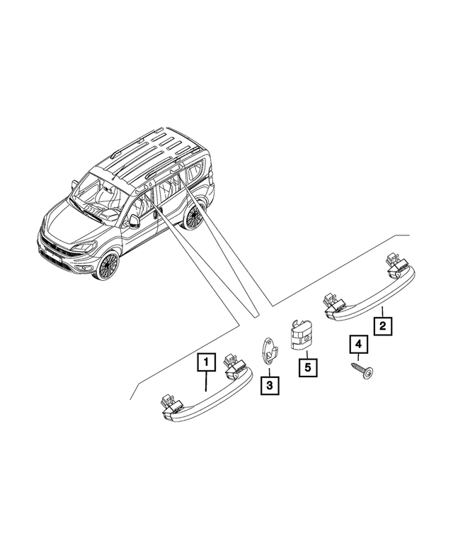 68073392AA - : Handle Attaching Nut for Mopar Image