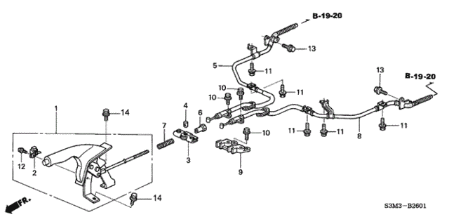 Parking Brake (MT) for 2003 Acura CL #0
