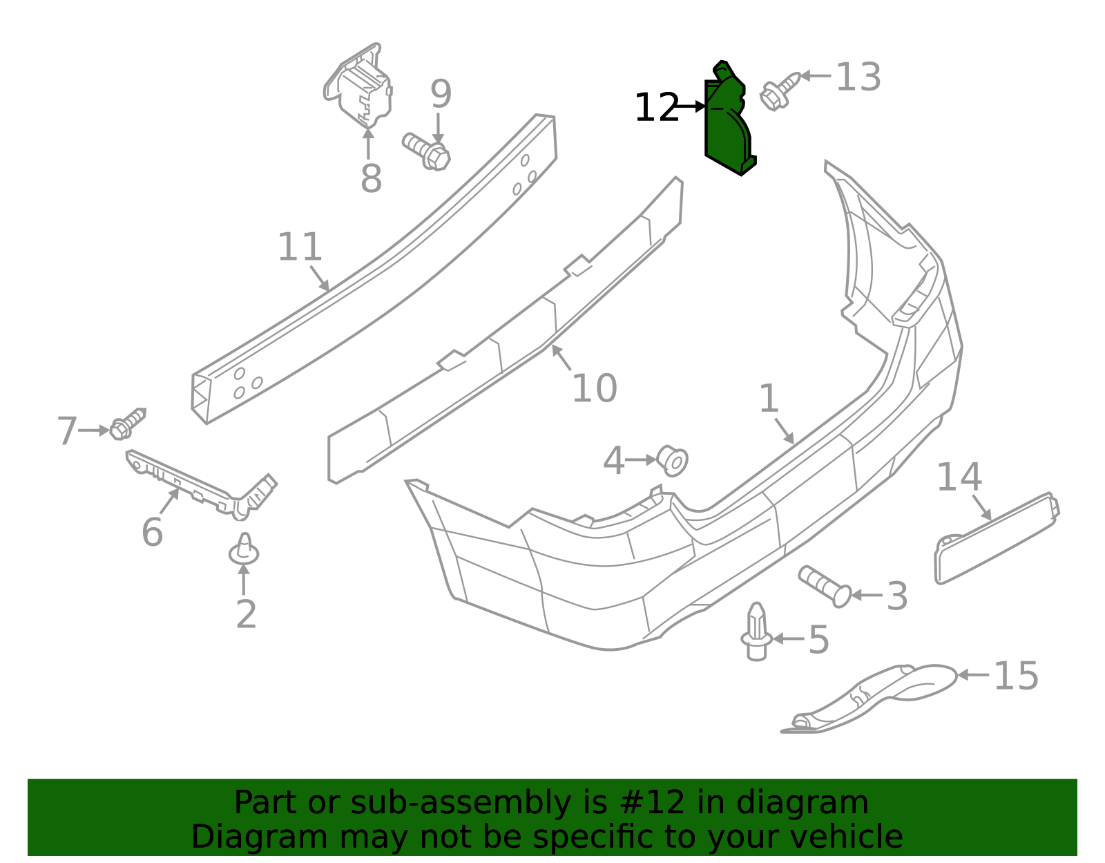2013-2019 Nissan Sentra Bumper Cover Spacer Panel 78818-3SG0A