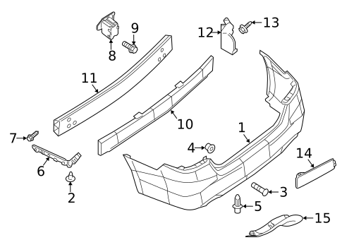 Bumper & Components - Rear for 2013 Nissan Sentra #0