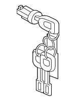 MR439804 - Body: Cylinder &amp; Keys for Mitsubishi: Eclipse, Endeavor, Galant Image