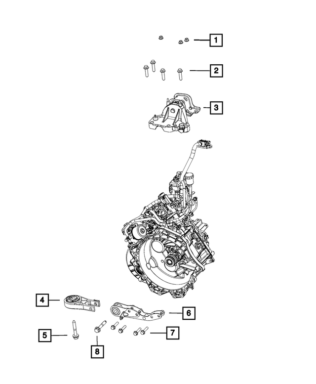 6510664AA - M40; 6-Speed; Manual Transmission Automated; MTA: Hex Flange Head Bolt for Mopar Image