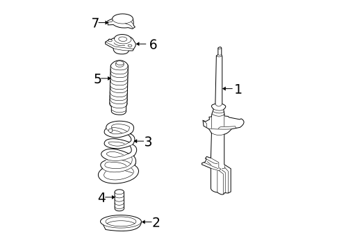 Struts & Components for 2005 Saab 9-2X #1