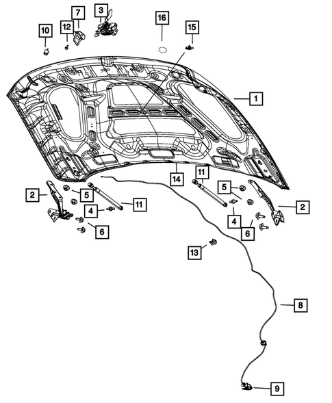 Hood and Hood Release for 2018 Ram 2500 #0