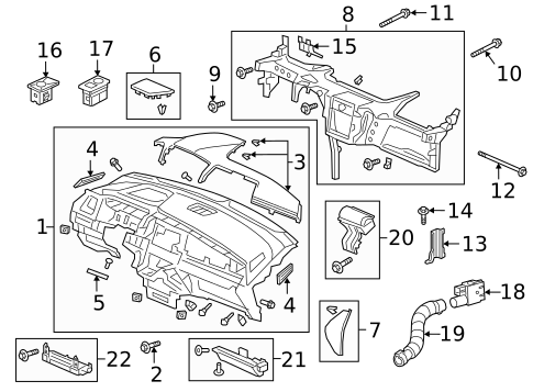 Instrument Panel for 2020 Honda Odyssey #0