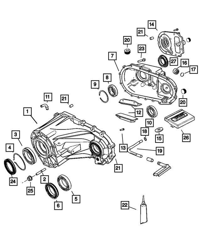 68023467AA - MP1522; Transfer Case: Front Case Half for Mopar Image