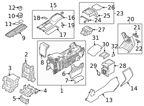 Front Console for 2019 Land Rover Range Rover #0