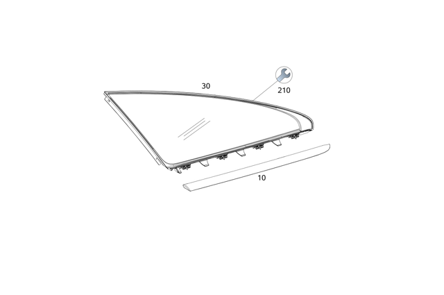 118670080064 - Windows: Side Window, Fixed for Mercedes-Benz Image image