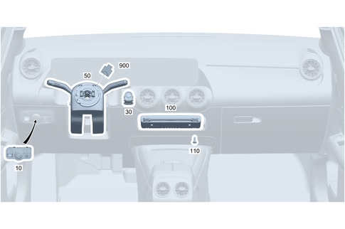 Switch in Instrument Panel and Center Console for 2023 Mercedes-Benz GLA45 AMG #0