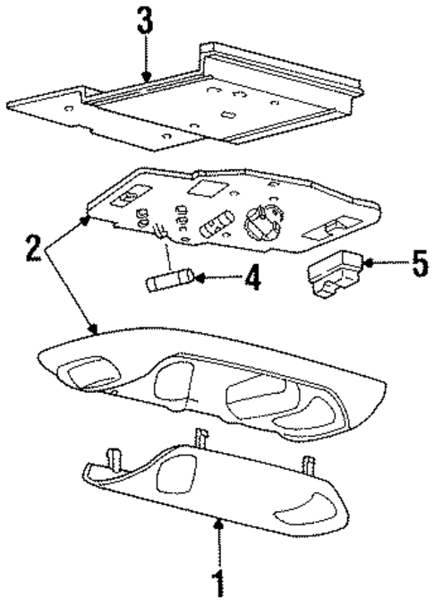 Overhead Console for 1995 Ford Windstar #0