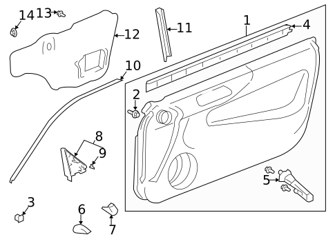 Interior Trim - Door for 2002 Honda Insight #0
