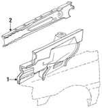 F23Z16054A - Body: Wheelhouse Assembly for Ford Image