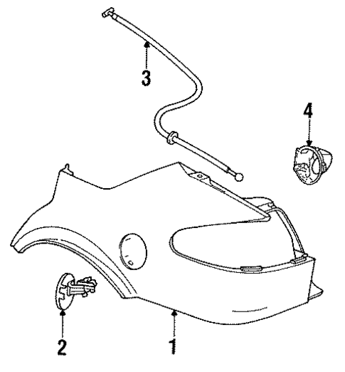 Fuel Door for 1995 Saturn SL #0