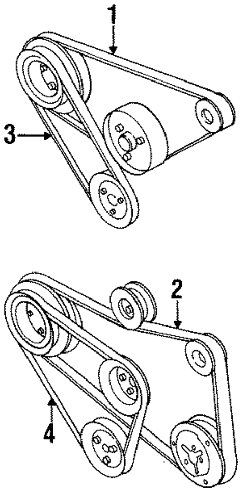 Belts & Pulleys for 1996 Volkswagen Cabrio #0