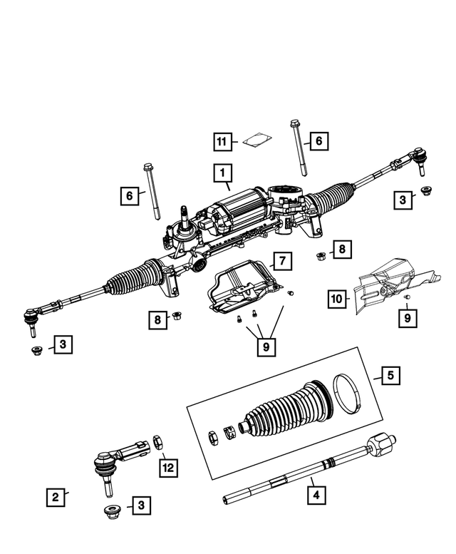 68369260AA - Steering: Rack And Pinion Gear for Mopar Image