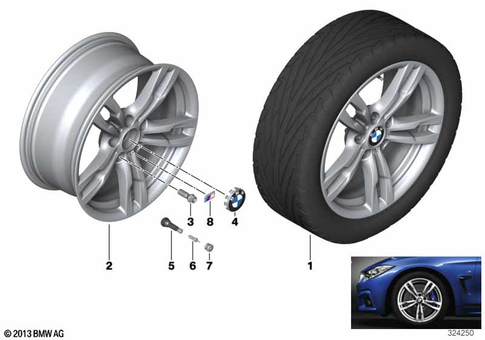 Light Alloy Rim for 2014 BMW 335i #27