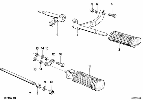 Footrests for 1984 BMW-Motorrad R 100 RS #0