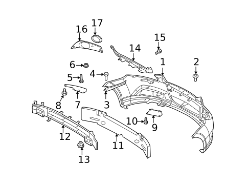 Bumper & Components - Front for 2009 Pontiac G3 #0