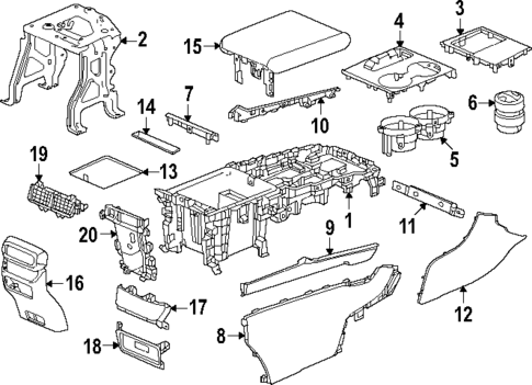 Center Console for 2025 Honda Passport #0