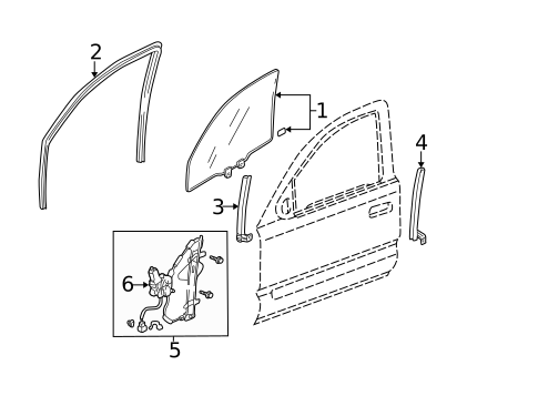 Front Door for 2002 Honda CR-V #0