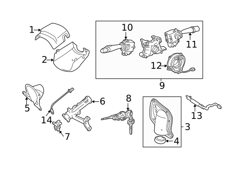 Shroud, Switches & Levers for 2006 Toyota Tundra #1