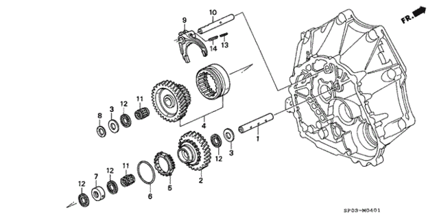 MT Reverse Gear Shaft for 1995 Acura Legend #0