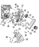 4792797AB - : Timing Belt Cover, Outer Upper for Mopar Image