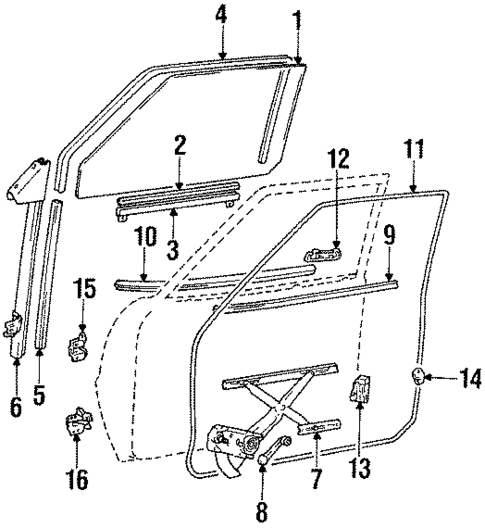 Front Door for 1986 Mitsubishi Mighty Max #1