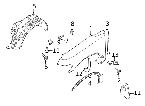 Exterior Trim - Fender for 2009 INFINITI QX56 #0