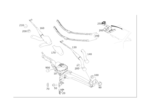 Pane Wiper for 2016 Mercedes-Benz CLS63 AMG S #0