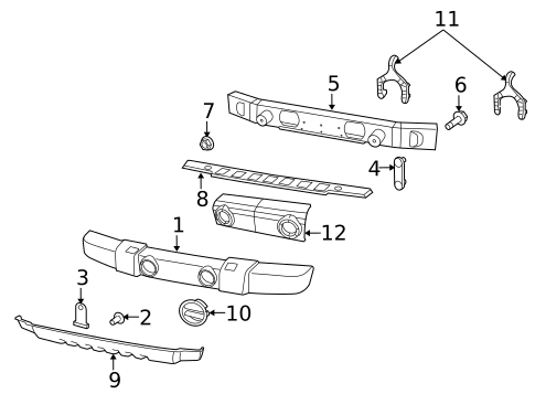 Bumper & Components - Front for 2018 Jeep Wrangler JK #1