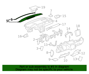 Cocoa Instrument Panel Extension Trim Panel 23224736 | Capital Chevy Parts