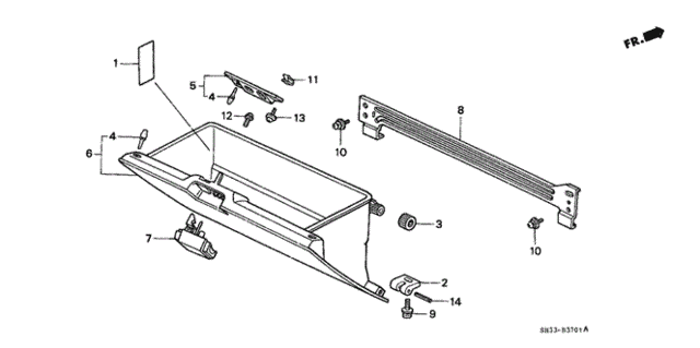 Glove Box for 1990 Honda Civic #0