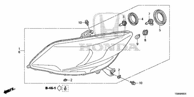 Headlight (2) for 2015 Honda Civic #0