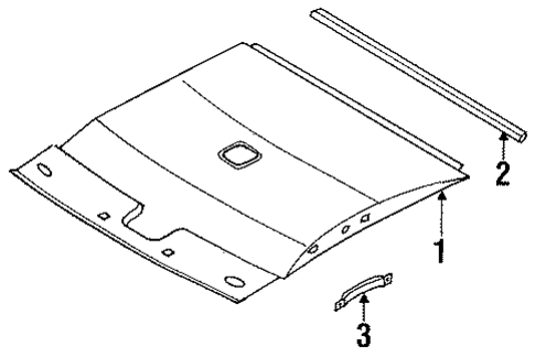 Interior Trim - Roof for 1991 Nissan NX #0