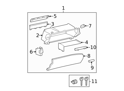Glove Box for 2009 Lexus IS F #0