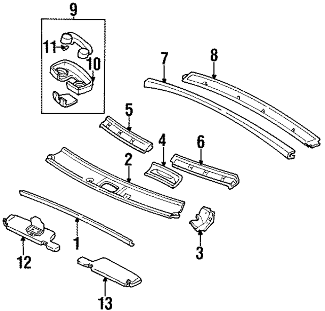 9640051P10 - : Sun-Visor for Nissan Image