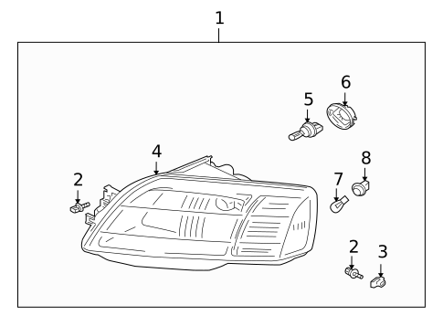 Headlamp Components for 2007 Mitsubishi Endeavor #0