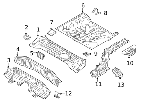 Rear Floor & Rails for 2025 Nissan Kicks Play #0