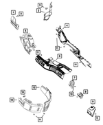 55399273AE - Exhaust: Brake &amp; Fuel Line Shield for Mopar Image