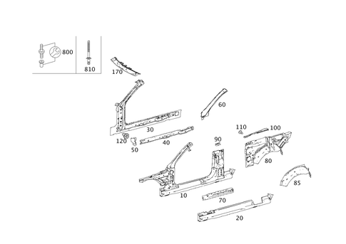 Roof Front Rail & Side Panels on Cabrio (Convertible) for 2015 Mercedes-Benz E550 #0