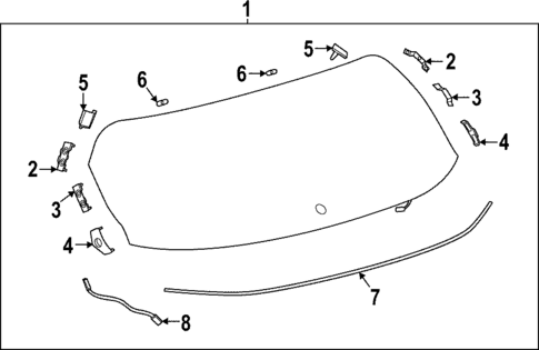 Glass - Lift Gate for 2025 Lexus NX250 #0