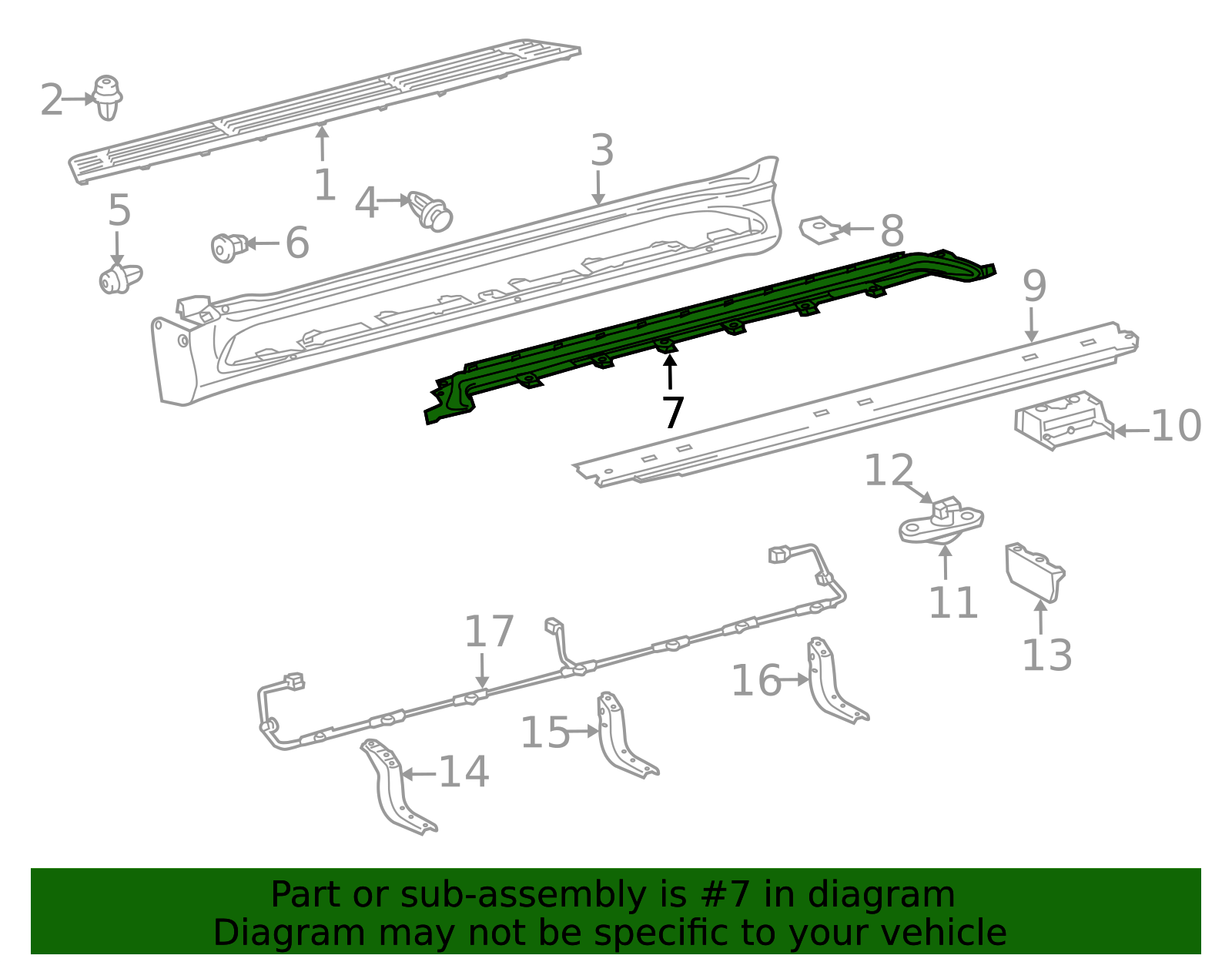 2010-2023 Lexus GX460 Running Board Cap 51759-60130 | OEM Parts Online