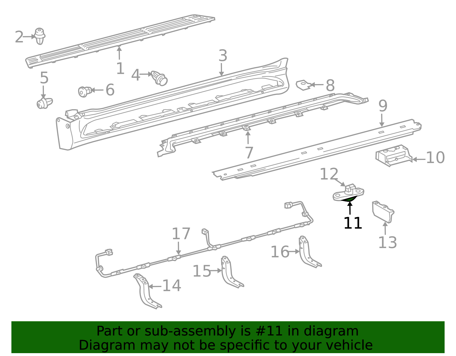 2010-2023 Lexus GX460 Step Lamp 81380-60060 | Parts Performance Lexus