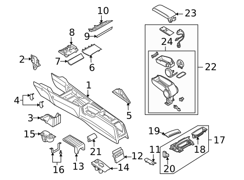Console for 2012 Audi A3 Quattro #0