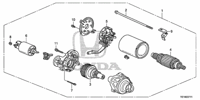 Starter Motor (Mitsuba) (V6) (MT) for 2012 Honda Accord #0