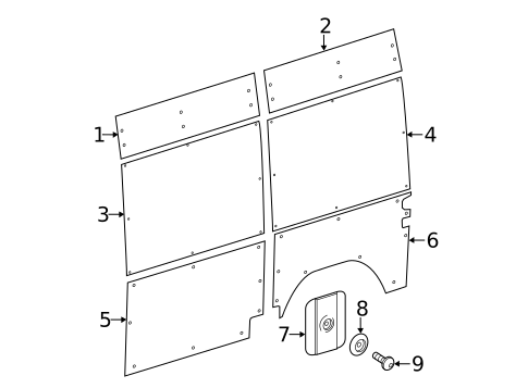 Interior Trim - Side Panel for 2018 Mercedes-Benz Sprinter 3500 #6